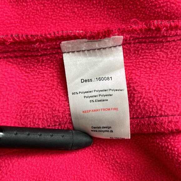 Minymo fleece-lined shell size 110 (US5) pink and purple. (Scandi brand!) - Picture 7 of 8